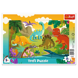 Trefl 15 Frame - Dinosaurs