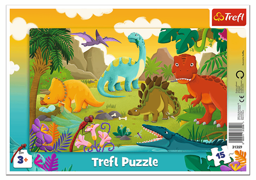 Trefl 15 Frame - Dinosaurs
