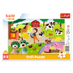 Trefl 15 Frame - Lovely Babies / KAZSTUDIO SA Babies and the Bear
