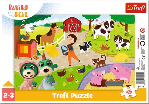 Trefl 15 Frame - Lovely Babies / KAZSTUDIO SA Babies and the Bear