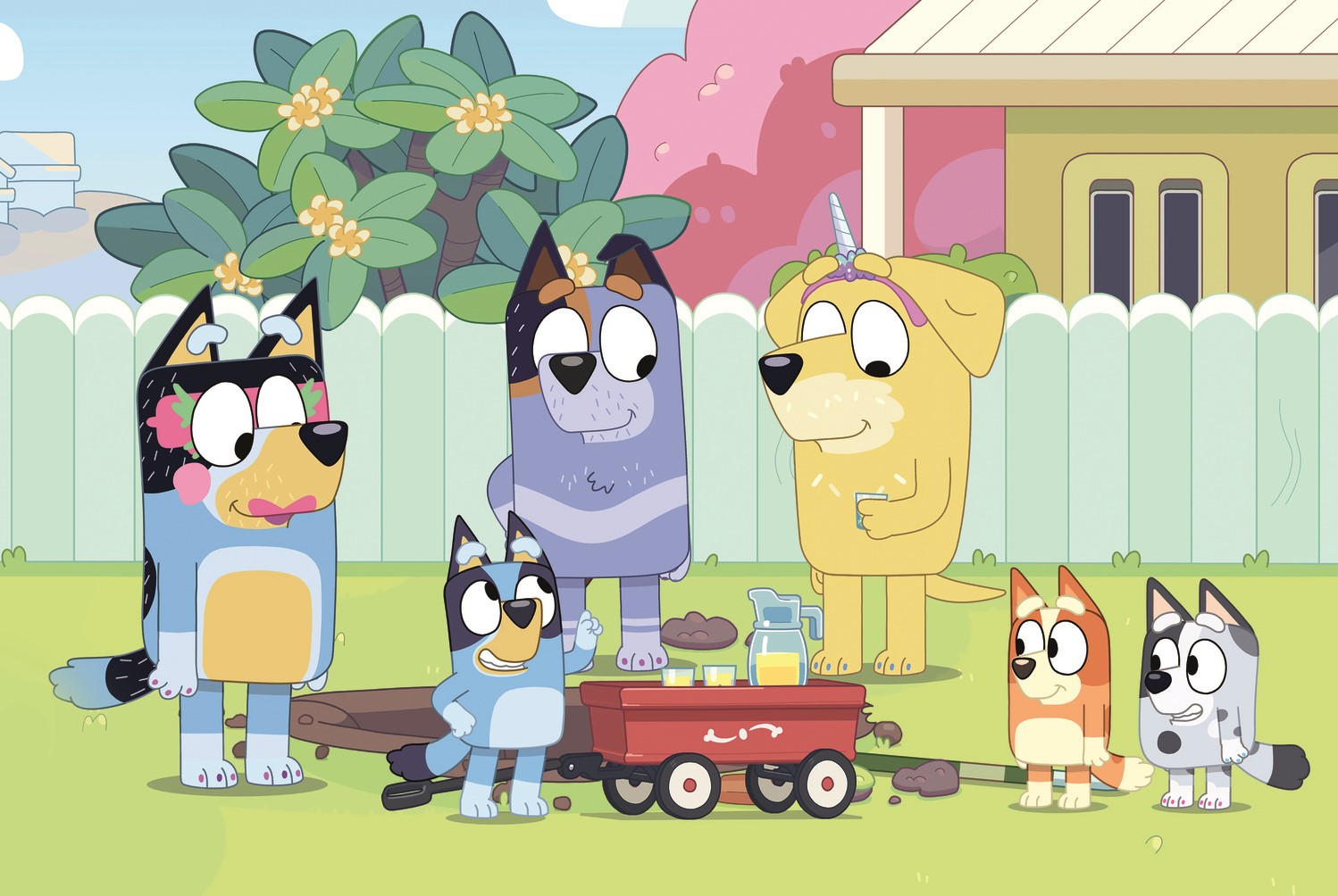 Trefl - Puzzles - 100 - Bluey's happy world / BBC Bluey"" OKU