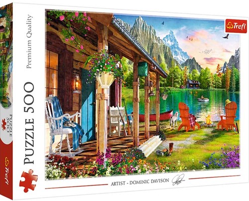 Trefl 500 - Cabin in the Mountains