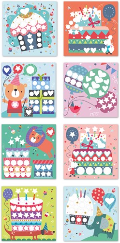 APLI - Feest stickers in blik (8 kaarten, stickers en vb)-3