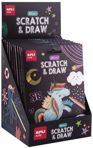 APLI - Display met krasplaten (3x3 sets met ieder 8 kaarten)