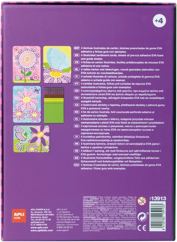 APLI - Bloemen mozaiek schuimrubber (4 kaarten, 10 foam)-2