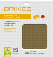 BRIXIES Plus Grondplaat 32 x 32 Basis donkerbruin-2