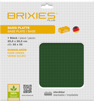 BRIXIES Plus Grondplaat 32 x 32 Basis donkergroen-2