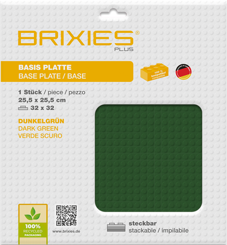 BRIXIES Plus Grondplaat 32 x 32 Basis donkergroen-2