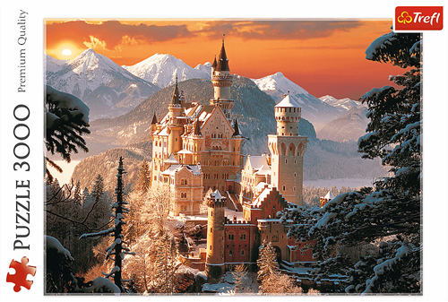 Trefl 3000 - Wintry Neuschwanstein Castle, Germany-3