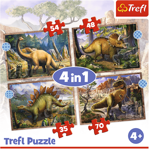 Trefl 4in1 - Interesting dinosaurs-3