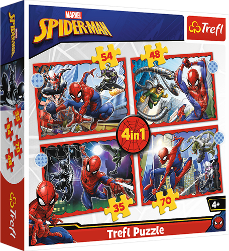 Trefl 4in1M - The heroic Spider-Man / Disney Marvel Spiderma