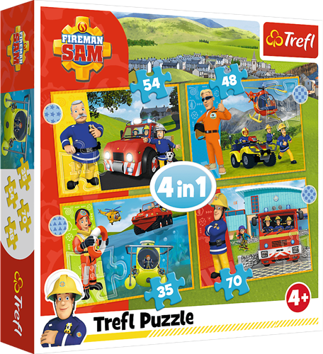 Trefl 4in1M - Brave Fireman Sam / Prism A&D Fireman Sam