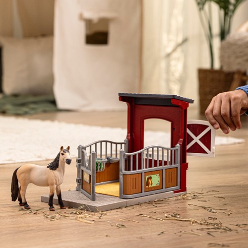 Schleich Farm World Ponybox With Mustang Mare-2