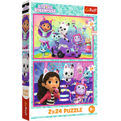 Trefl 2x24 - Playing with Gabby / Universal Gabby's Dollhouse_FSC Mix 70%