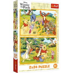Trefl 2x24 - Day in the garden/ Disney Winnie the Pooh_FSC Mix 70%