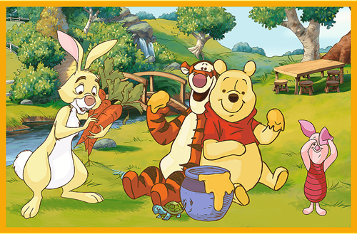Trefl 2x24 - Day in the garden/ Disney Winnie the Pooh_FSC Mix 70%-3