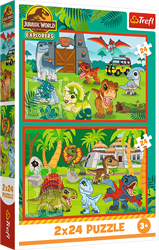 Trefl 2x24 - Little dinosaurs / Universal Jurassic World_FSC Mix 70%