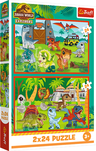 Trefl 2x24 - Little dinosaurs / Universal Jurassic World_FSC Mix 70%
