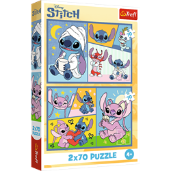 Trefl 2x70 - There's no boredom with Stitch / Disney Lilo&Stitch_FSC Mix 70%