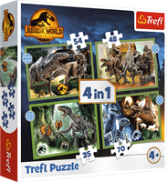 Trefl 4in1M - Threatening dinosaurs / Universal Jurassic Wor