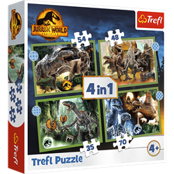 Trefl 4in1M - Threatening dinosaurs / Universal Jurassic Wor