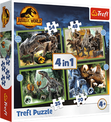 Trefl 4in1M - Threatening dinosaurs / Universal Jurassic Wor