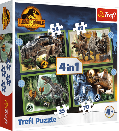 Trefl 4in1M - Threatening dinosaurs / Universal Jurassic Wor