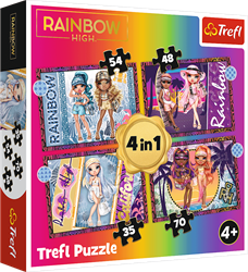 Trefl 4in1 - Fashionable dolls / MGA Rainbow High