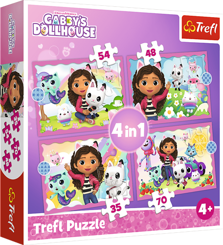 Trefl 4in1M - Gabby's adventures / Universal Gabby's Dollhou