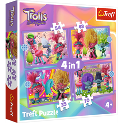 Trefl 4in1 - Adventures of colorful Trolls / Universal Trolls 3 (2023)