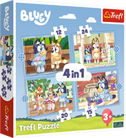 Trefl 4in1 (12, 15, 20, 24) - Bluey and his world / BBC Bluey