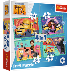 Trefl 4in1 - Crazy Minions / Universal Despicable Me 4