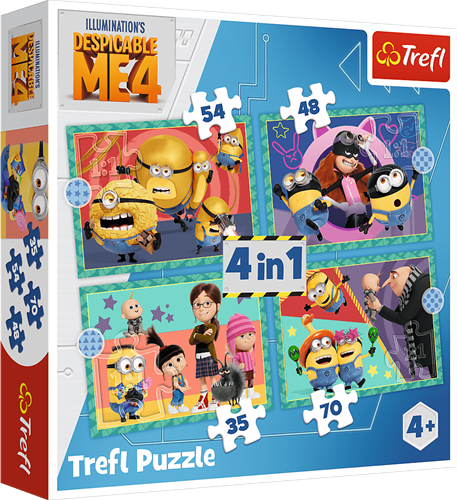 Trefl 4in1 - Crazy Minions / Universal Despicable Me 4