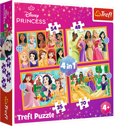 Trefl 4in1 - Fairy tale stories / Disney Princess