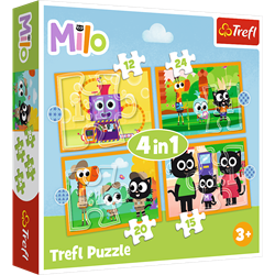 Trefl 4in1 (12, 15, 20, 24) - Meet Milo and his Friends / Dea Planeta MILO