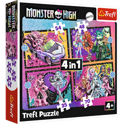 Trefl 4in1 - An electrifying day at Monster High / Mattel, Monster High