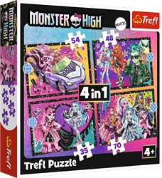 Trefl 4in1 - An electrifying day at Monster High / Mattel, Monster High
