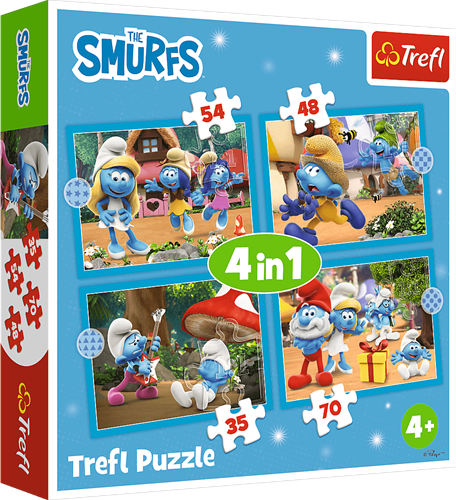 Trefl 4in1 - Smurf Village / The Smurfs
