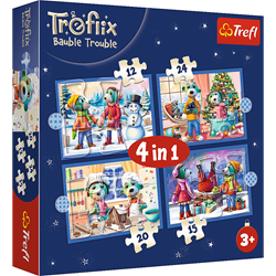 Trefl 4in1 (12, 15, 20, 24) - It's snowing at Trefliks / KAZSTUDIO SA The Treflik Family