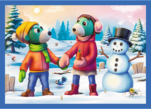 Trefl 4in1 (12, 15, 20, 24) - It's snowing at Trefliks / KAZSTUDIO SA The Treflik Family-2