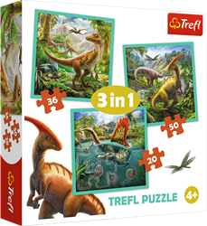 Trefl 3in1 - The extraordinary world of dinosaur