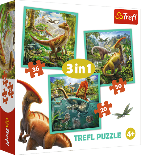 Trefl 3in1 - The extraordinary world of dinosaur