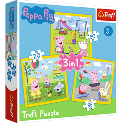 Trefl 3in1 - Peppa's happy day / HASBRO Peppa Pig