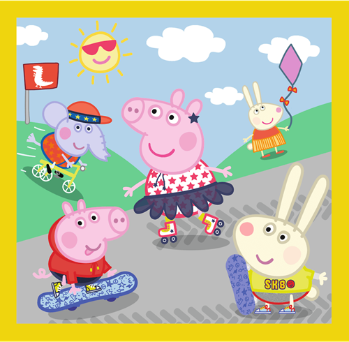 Trefl 3in1 - Peppa's happy day / HASBRO Peppa Pig-2