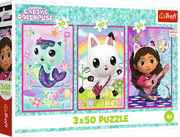 Trefl 3x50 - Meet Gabby and the cats / Universal Gabby's Dollhouse_FSC ...