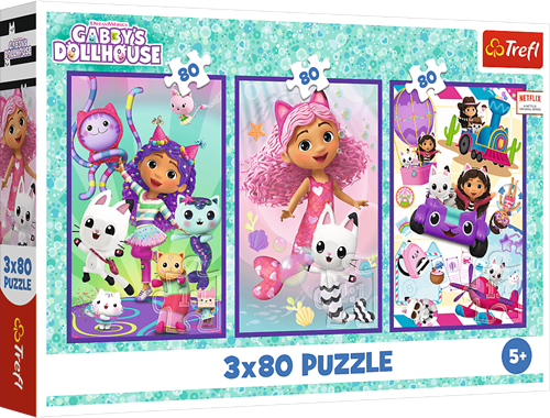 Trefl 3x80 - Gabby's colourful days / Universal Gabby's Dollhouse_FSC Mix 70%
