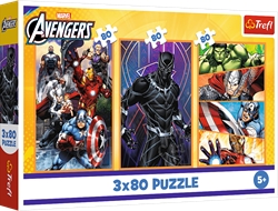 Trefl 3x80 - Days full of action / Disney Marvel The Avengers_FSC Mix 70%
