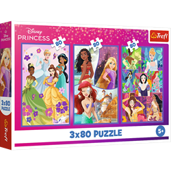Trefl 3x80 - Princesses friends / Disney Princess_FSC Mix 70%
