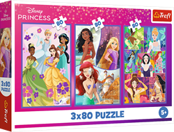 Trefl 3x80 - Princesses friends / Disney Princess_FSC Mix 70%