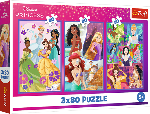 Trefl 3x80 - Princesses friends / Disney Princess_FSC Mix 70%